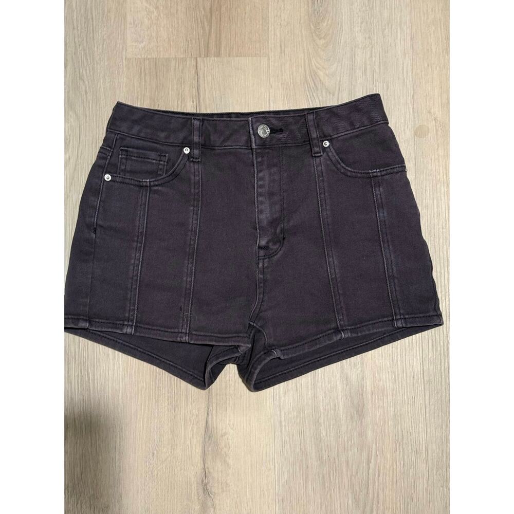 PacSun Stretch High Rise Denim Shorts Women’s 25 XS Washed Black